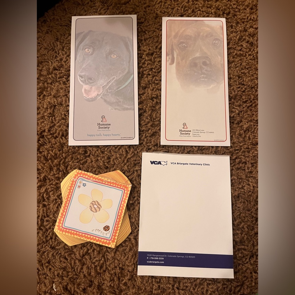 Humane Society Notepads and VCA Clinic Notepad Set
